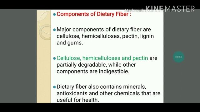 Dietary fiber source and uses in Hindi