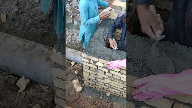 Brick laying of Manholes #viral #construction #brick #bricks #masonry #mason #manhole #hardwork #ar