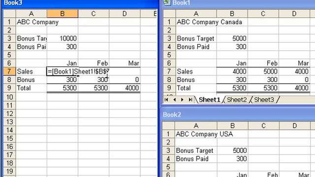 Linking workbooks in Excel 2003