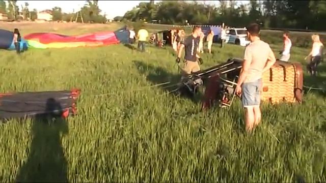 Наш полёт на воздушном шаре. 1часть. Подготовка к полёту