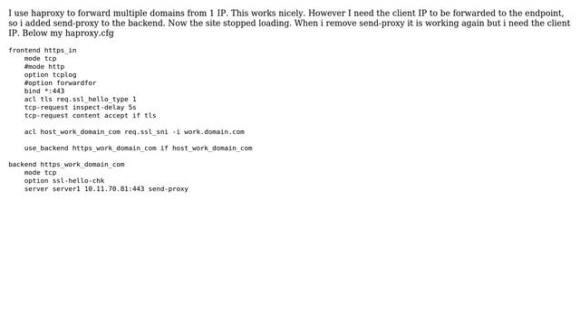 HAProxy TCP mode client IP