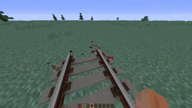Строю Мир Поездов в Minecraft (Рельсы и Остановка) 1#