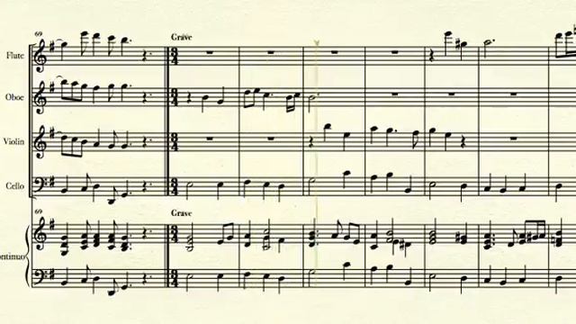 Concerto (Quartet) in G (TWV 43 G6) [urtext] - G. P. Telemann - for flute, oboe, violin and continu