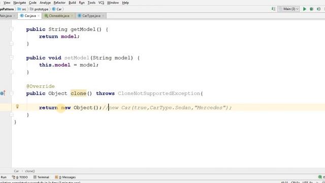Prototype Design Pattern Demo