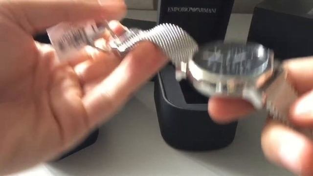 Unboxing of Emporio Armani AR1808 Dress Mesh Bracelet Watch