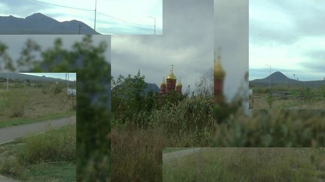 Вид с горы Змейки на Машук и Бештау. Регион Кавказских Минеральных Вод.