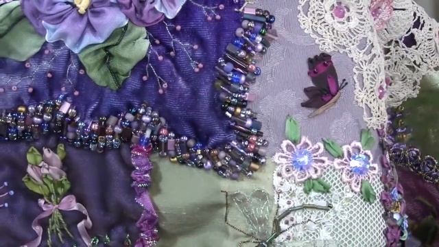 Life Within A Garden Crazy Quilt wall hanging
