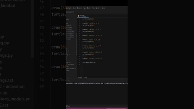 Очень крутой рисунок на python. Исходный код в описании #python #programming #coding