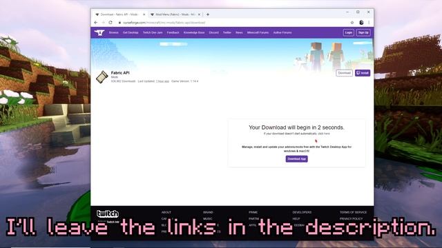 How To Download Fabric Modloader for Minecraft! (2019)