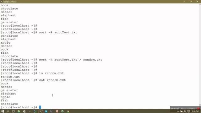 Linux Operating System | Commands | Sort
