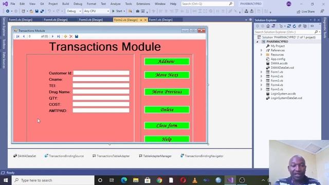 VB net Sample Pharmacy Management system demonstration Visual basic projects