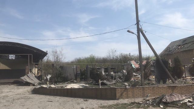 Разрушения от удара американских ракет HIMARS по городу Днепрорудный