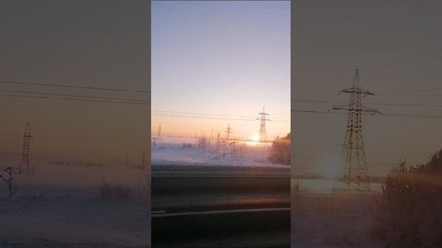 Зимний закат Питер