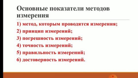 Метод измерения Точность измерений Питаева Л И