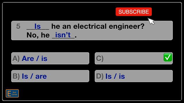 Present Simple Tense - verb 'to be' Quiz 3 (10 Questions)