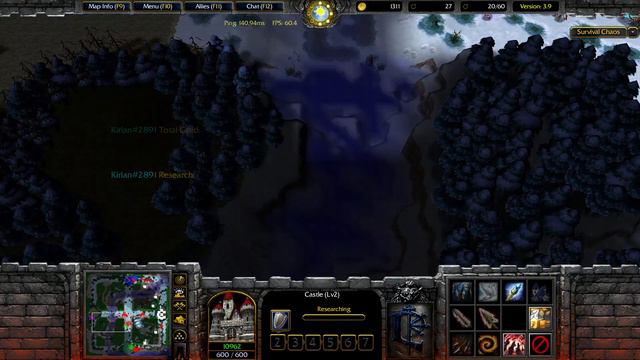 Warcraft 3 survival Chaos 3.9 playing with ( Kirian, zlade and greatnub)