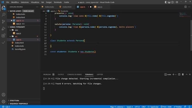 Classi ripasso completo - Typescript Tutorial Italiano 09