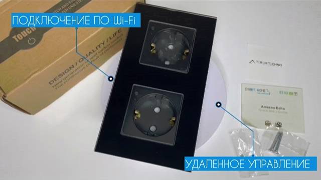 Умная двойная WiFi встроенная розетка с Алисой WiFi 16А Tuya с таймером с голосовым управлением