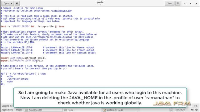 AdoptOpenJDK 11 LTS Installation on Suse Linux Enterprise Server 12 and set JAVA_HOME to all users