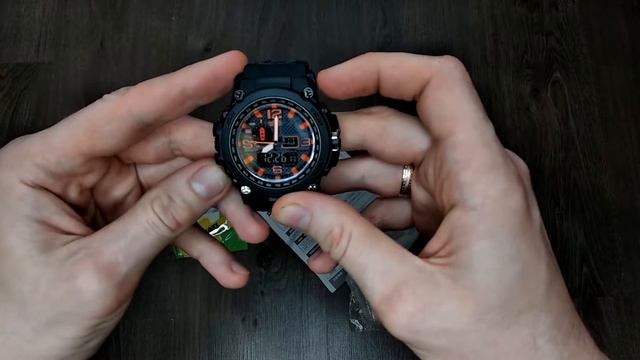 Мужские кварцевые водонепроницаемые часы SMAEL с LED подсветкой РАСПАКОВКА Aliexpress