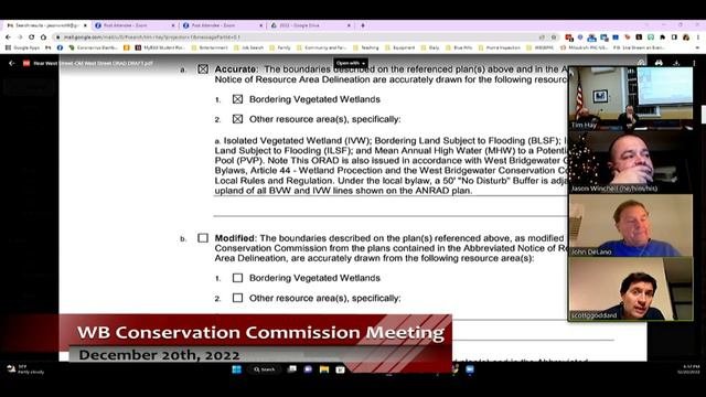 2022-12-20 WB Conservation Commission Mtg