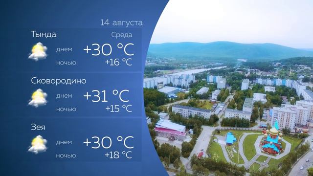 Прогноз погоды на 14.08.2024