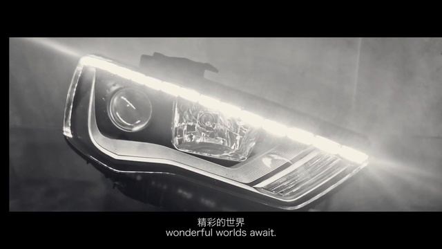 zwykle lampy do Audi A3 przerobione na LED + projektor BI-LED Koito + listwa LED + czarne wnetrze