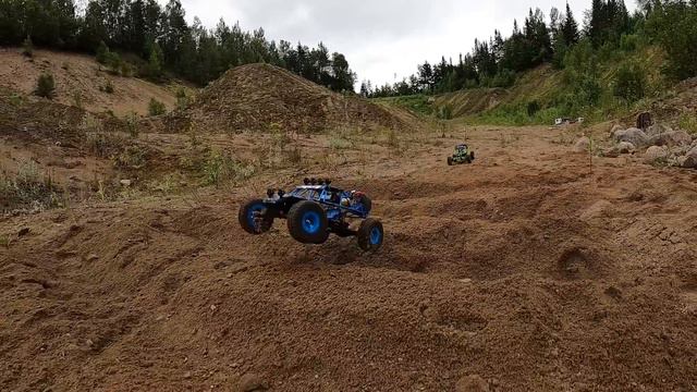 Rc TRAILER CAMPER & TRUCK CAMPER DUALY adventure,2x buggy jumping.