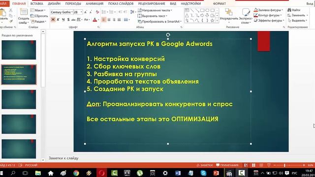 Алгоритм запуска рекламной компании в Google Adwords