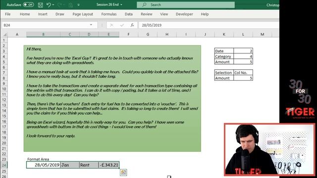 (27/30) Excel VBA Absolute Beginner Course (30 For 30)