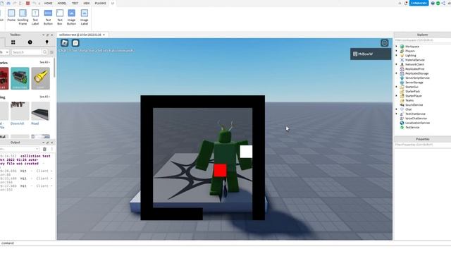 roblox studio gui collisions test