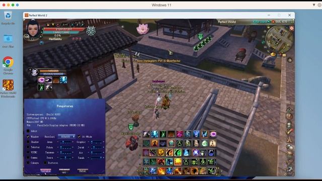 Perfect World Online (Indonesia Server) on MBA M1 via Parallels Desktop