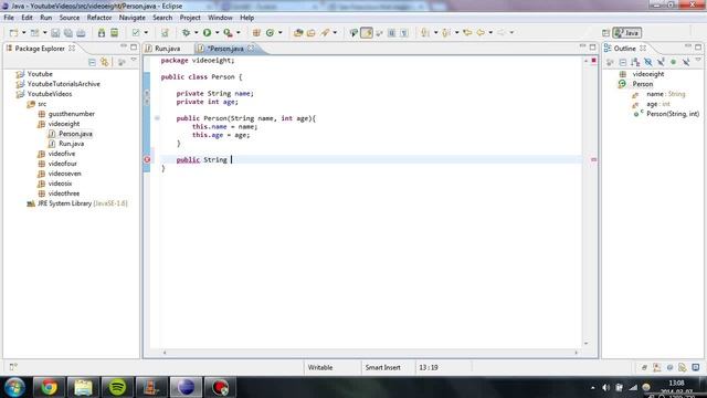Java programming - Video 9 - Classes - part 1