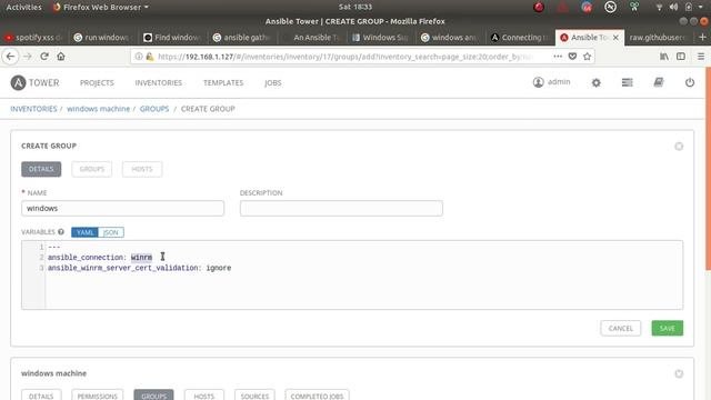Ansible tower windows node configaration
