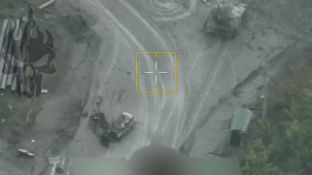 Эпичное уничтожение украинского танка Т-64БВ двумя FPV-дронами группы GHOST.
