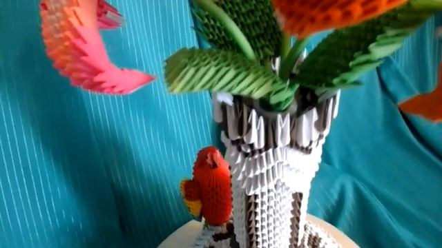 Модульное оригами,радужные цветы (описание)/Modular Origami,rainbow Flowers (description)    V40