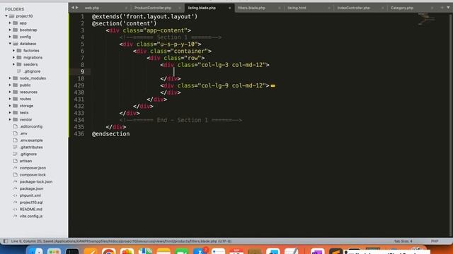 Laravel 10 Tutorial | E-commerce Product Listing (II) | Convert Listing Page HTML to Laravel #88