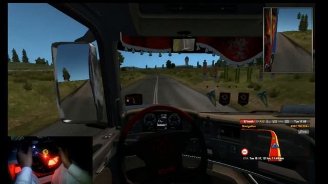 Scania R 2012 Topline | Euro Truck Simulator 2 |thrustmaster ferrari 458 Gameplay