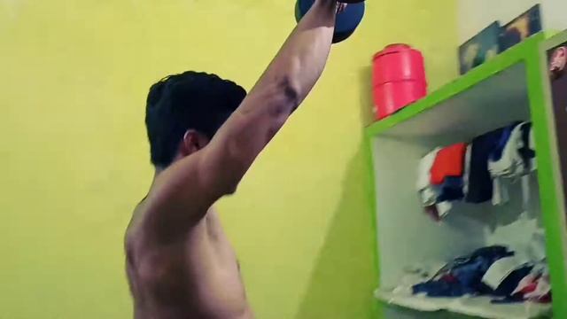 Biceps workout at home with 10 kg dumbbells