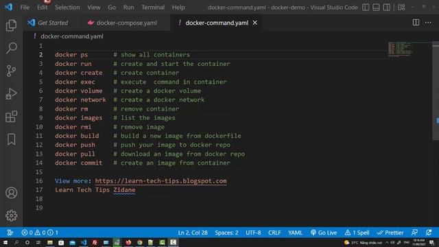 Docker compose basic command