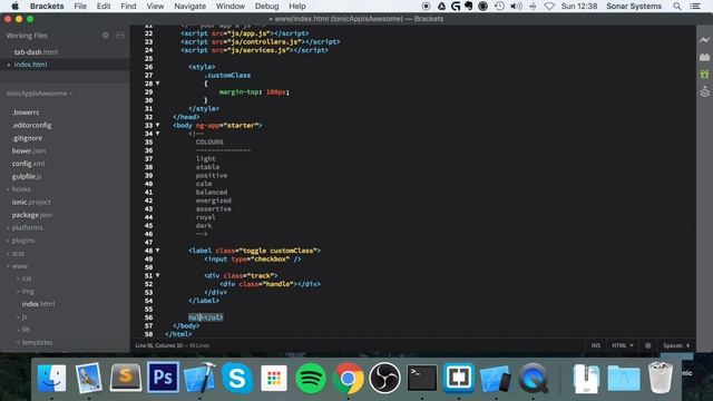 Ionic [CSS Components] - Toggle