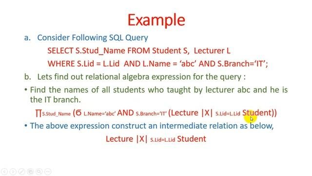 Unit - 5 - Lecture 6 Query Tree  Query Evaluation Plan or  Expression Evaluation