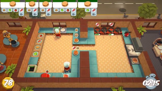 Overcooked Gameplay CO-OP 2 player level 1-4 Complete 3 stars (PC)