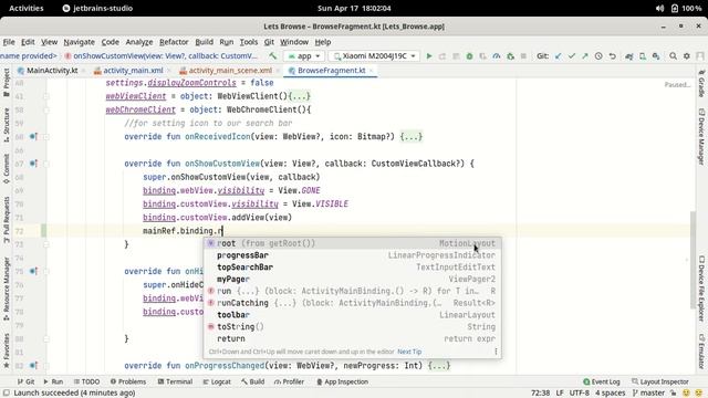 19.Adding Animation To Our Application Using Motion Layout Part - 2 | Android Studio Kotlin