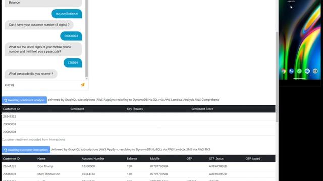 AWS Lex Chat Bot with App Sync (Dynamo), Sentiment Analysis and integration to Microsoft Dataverse
