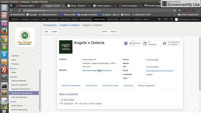 Search Restautrant based on 'ZIP' code on Food In Time page