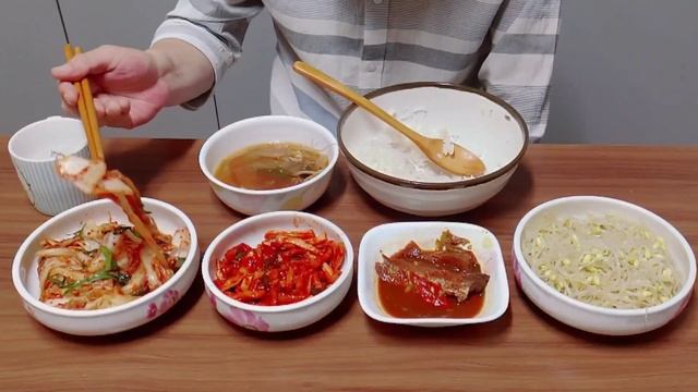 저녁밥(저녁 8시) 밥도둑! 조기조림에 배추겉절이 쌀밥 한식 먹방 (ft.무말랭이무침) korean food Eating show mukbang ASMR