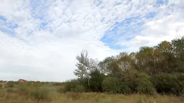 Дорога с дачи домой. Небо