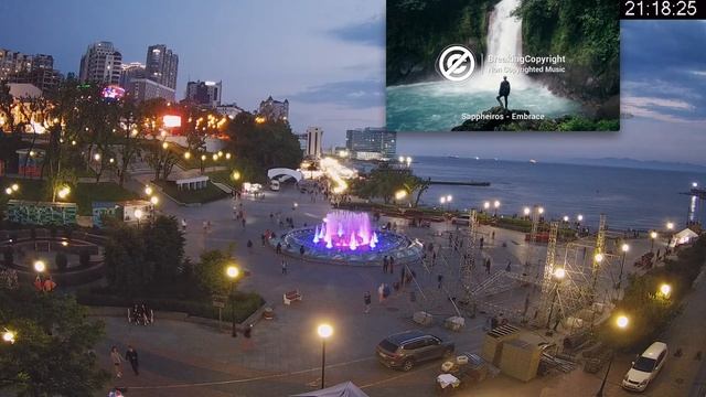 Владивосток-Набережная Фонтан(Ночной )