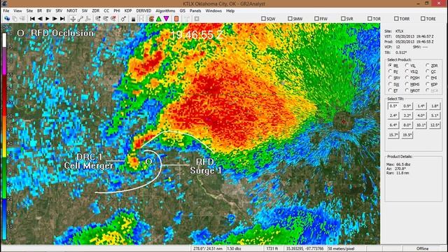 Violent Tornado Animation of an EF5 Supercell (Science and Meteorology Audience Version)
